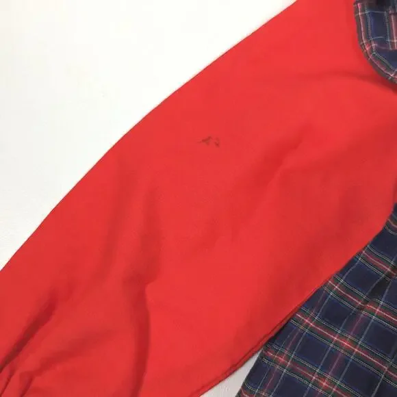 Vintage Princess Anne Dress Girls Size 4T Navy Plaid Smocked School - Picture 6 of 8